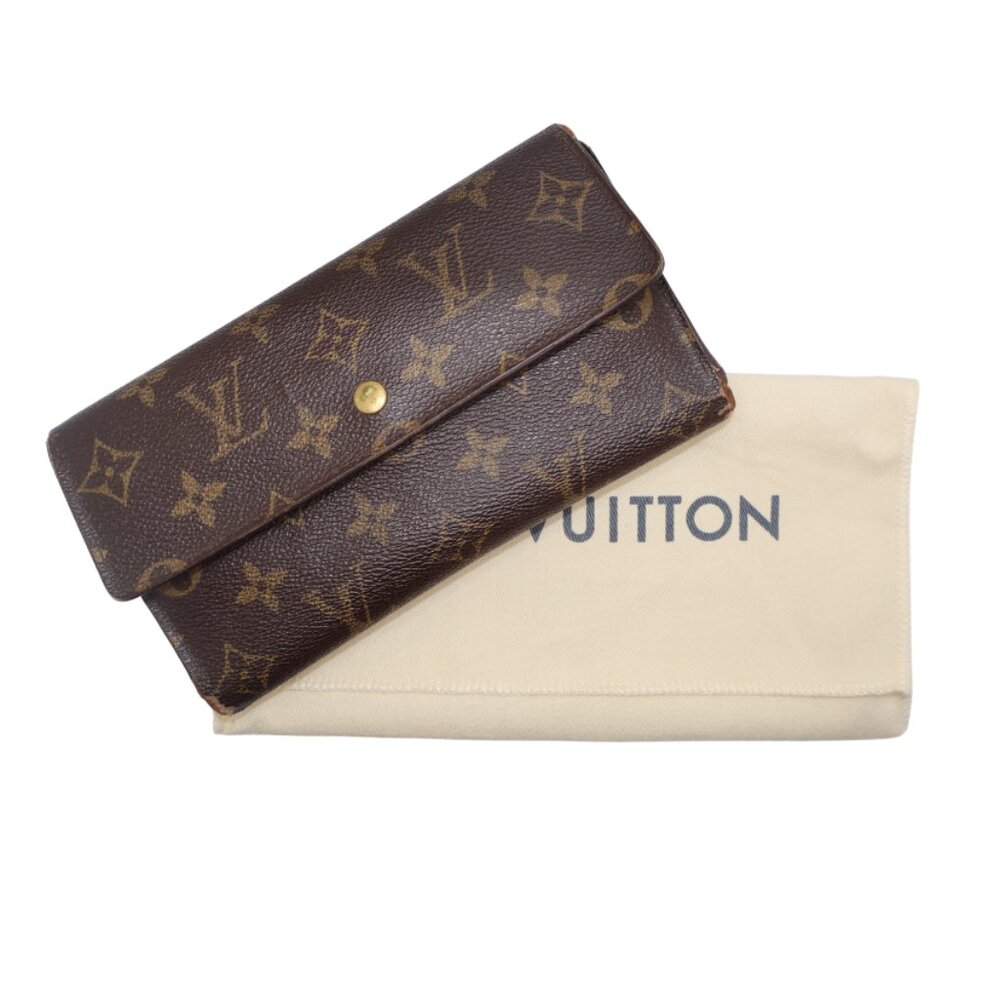 Louis Vuitton Monogram Sarah Wallet Canvas Long Wallet